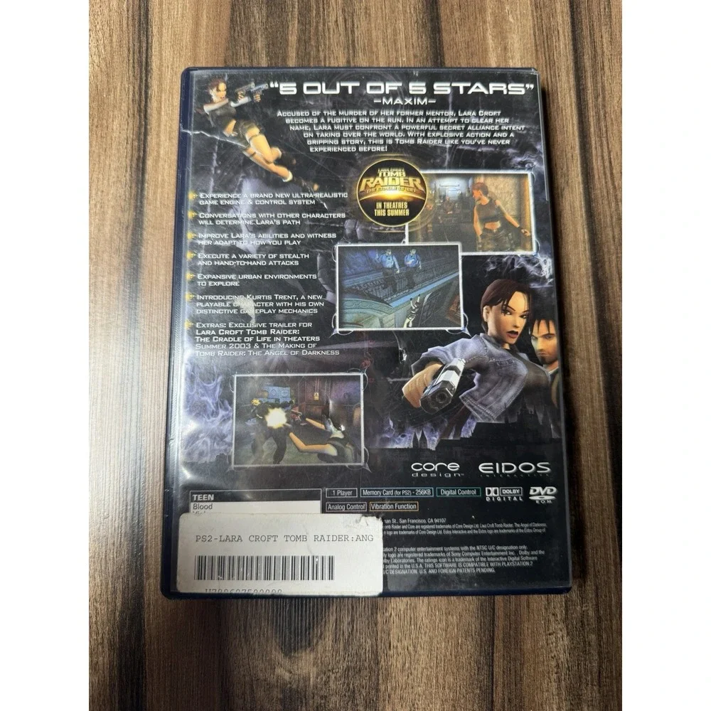 Lara Croft: Tomb Raider - The Angel of Darkness (PlayStation 2 PS2)